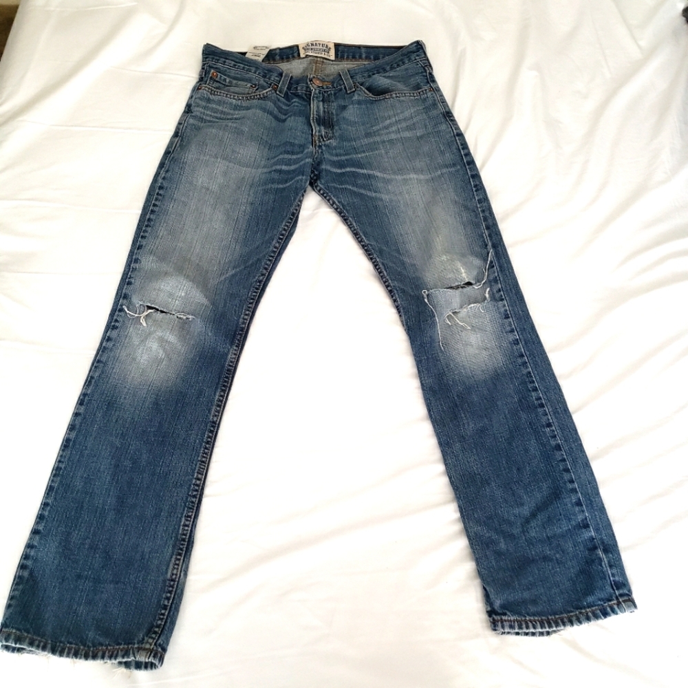 Signature Strauss Slim Straight Jeans 32X32